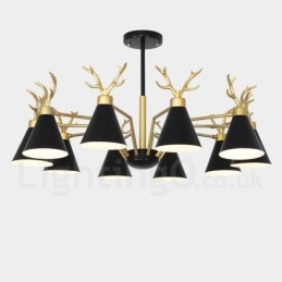 10 Lichts Nordic Macaron Moderne Gewei Kroonluchter