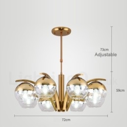 Nordic Fashion Goud Zilver Kroonluchter