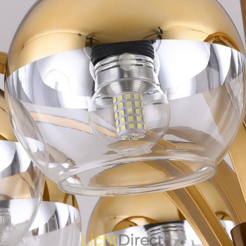 Nordic Fashion Goud Zilver Kroonluchter