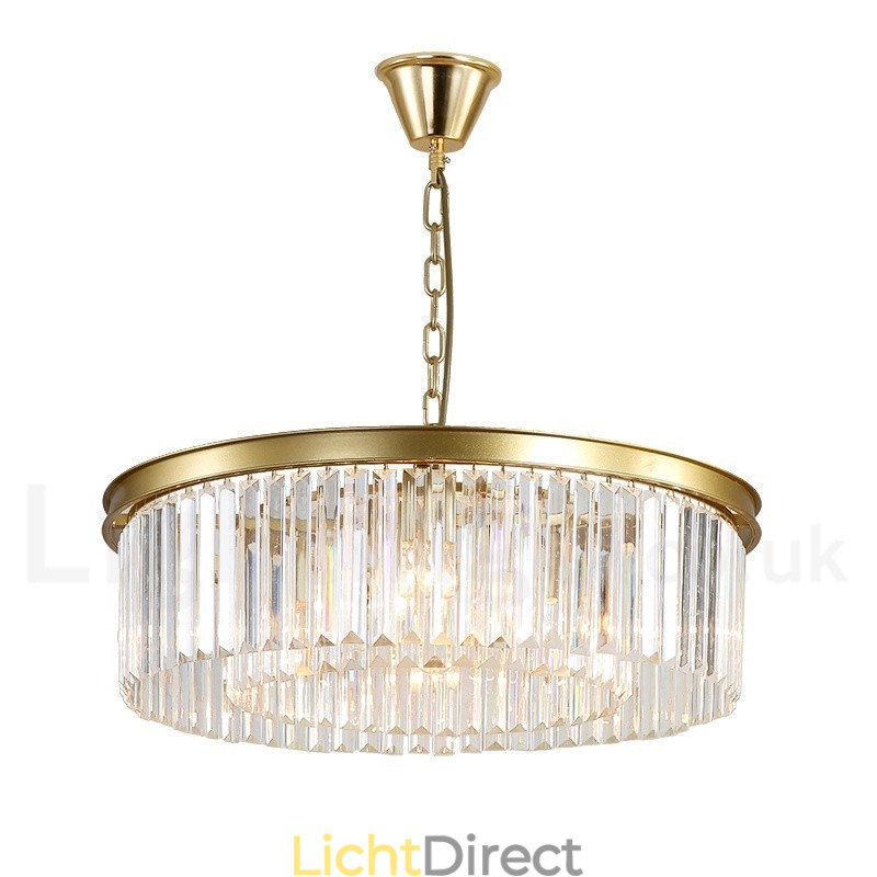 Postmoderne luxe ronde K9 kristallen hanglamp kroonluchter tentoonstellingshal