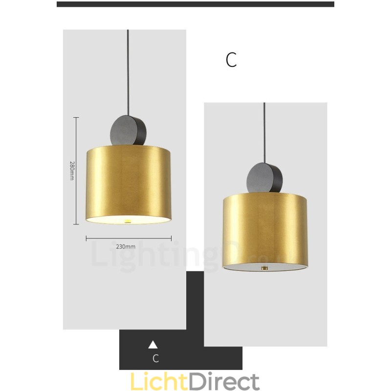 4 Stijlen Goud Zwart Postmoderne Hanglamp