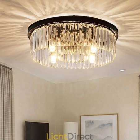 Postmoderne luxe ronde K9 kristal plafondlamp tentoonstellingshal Postmoderne luxe ronde K9 kristal plafondlamp tentoonstellingshal