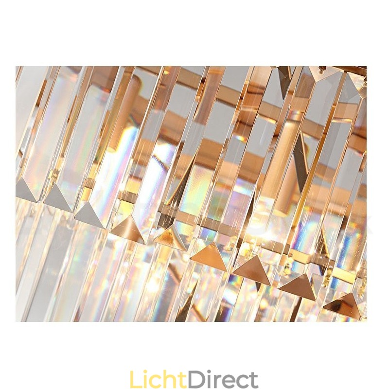 Postmoderne luxe ronde K9 kristallen hanglamp kroonluchter tentoonstellingshal