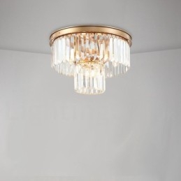 Postmoderne luxe ronde K9 kristal plafondlamp tentoonstellingshal