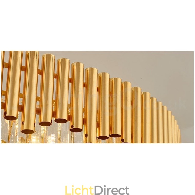 Postmoderne gouden luxe ronde K9 kristallen hanglamp kroonluchter verlichting tentoonstellingshal