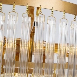 Gouden postmoderne luxe ronde K9 kristallen hangkroonluchter tentoonstellingshal