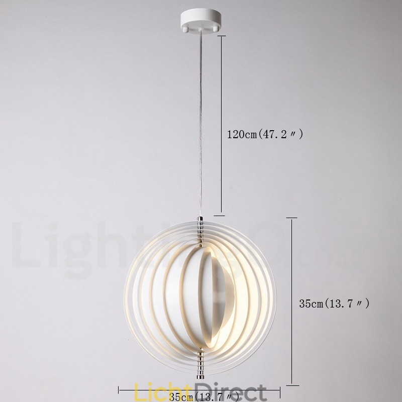 Globe White Rotate Postmoderne DIY Hanglamp