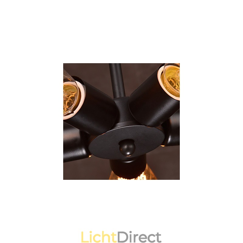 Hanglamp 3 lampen landelijke stijl smeedijzer