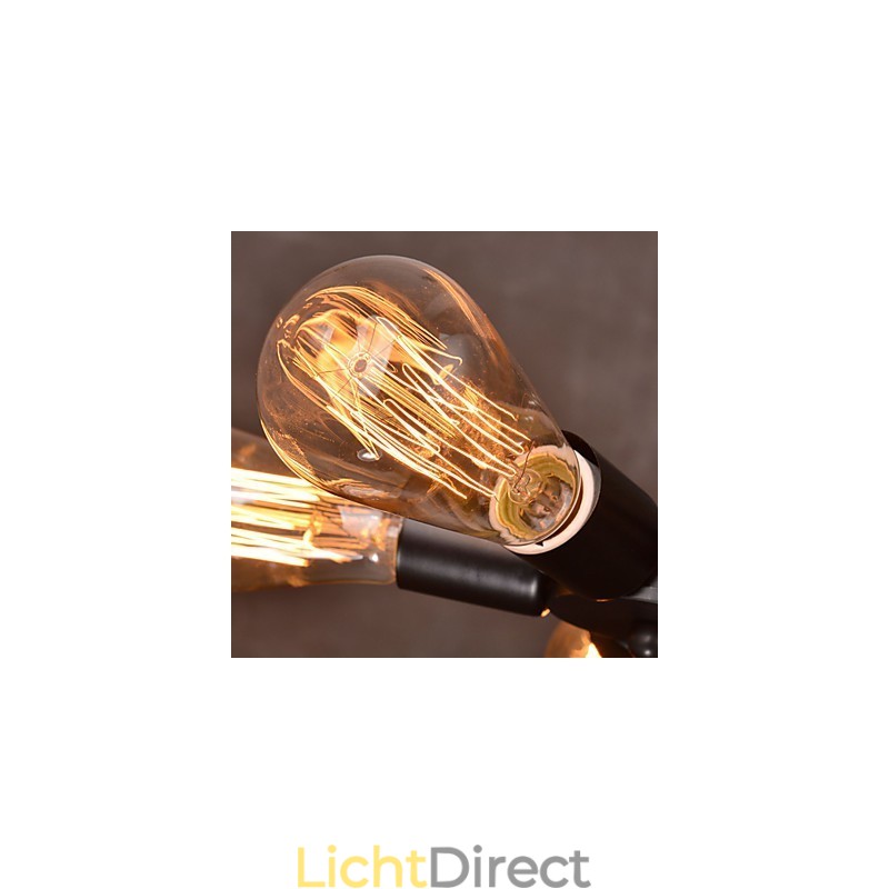 Hanglamp 3 lampen landelijke stijl smeedijzer