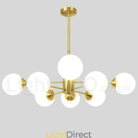 8-lichts (4+4-lichts) tweelaags puur messing Noord-Europese bonenkroonluchter moderne metalen moleculen hanglamp 8-lichts (4+4-lichts) tweelaags puur messing Noord-Europese bonenkroonluchter moderne metalen moleculen hanglamp