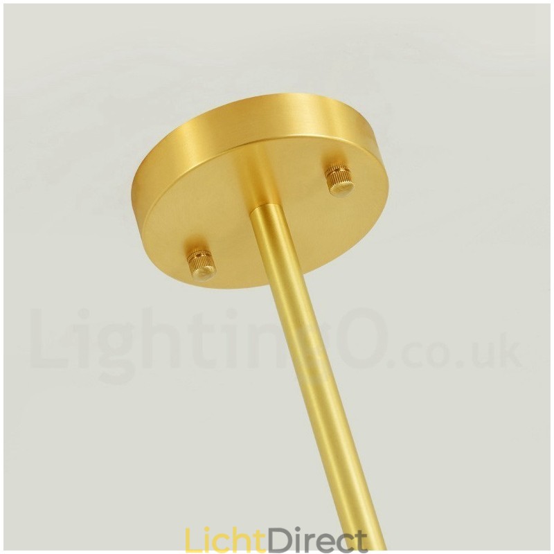 12 Licht (6+6 Licht) Twee Niveaus Puur Messing Noord-Europese Bonen Kroonluchter Moderne Metalen Moleculen Hanglamp