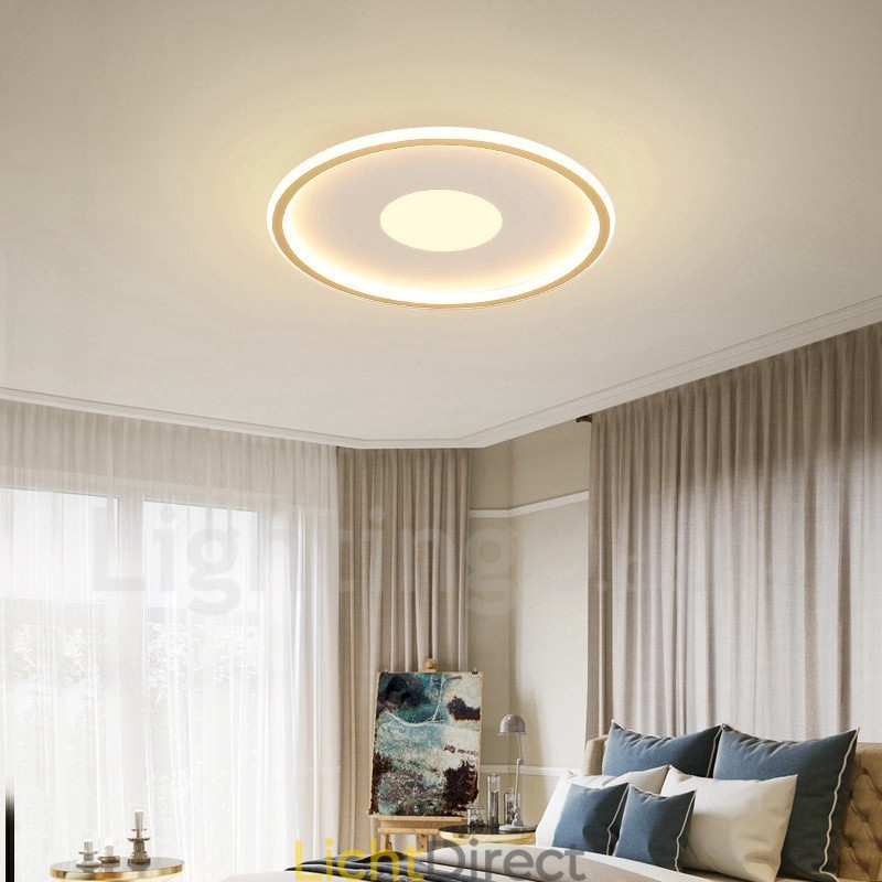 Ultradunne dimbare moderne eigentijdse Scandinavische stijl plafondlampen met afstandsbediening, kunnen ook als wandlamp worden gebruikt