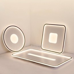 Ultradunne dimbare moderne eigentijdse Scandinavische stijl plafondlampen met afstandsbediening, kunnen ook als wandlamp worden gebruikt