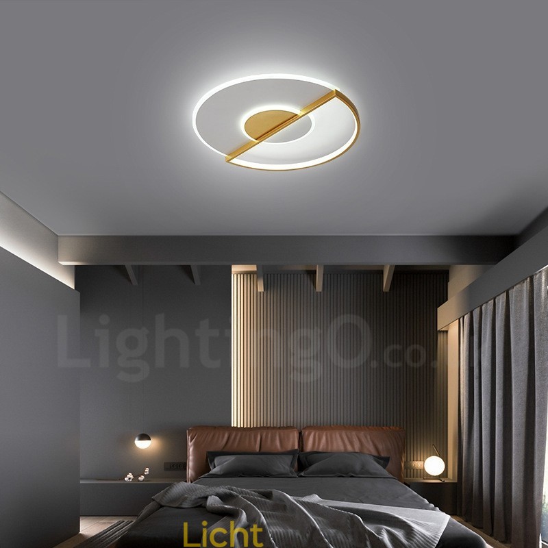 Goudkleurige ultradunne moderne eigentijdse Scandinavische stijl plafondlampen met afstandsbediening, kunnen ook als wandlamp worden gebruikt