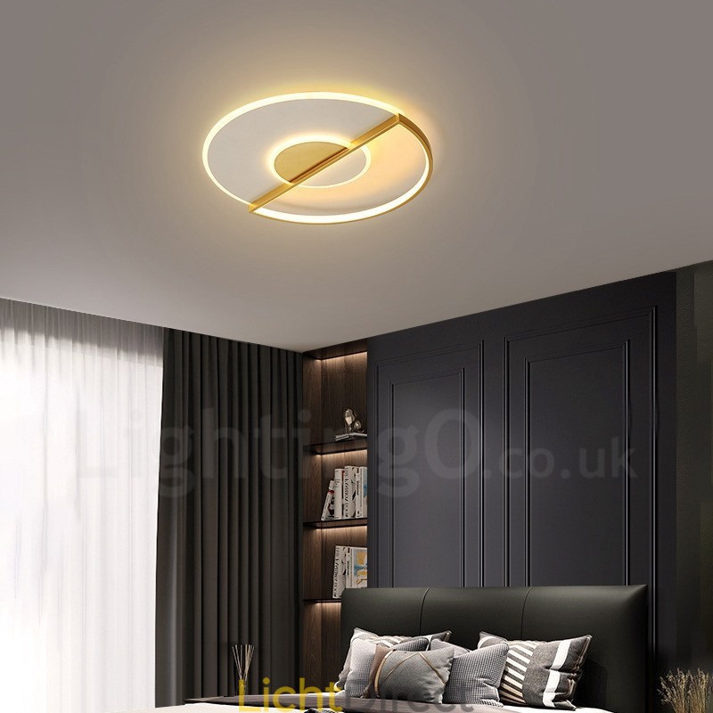 Goudkleurige ultradunne moderne eigentijdse Scandinavische stijl plafondlampen met afstandsbediening, kunnen ook als wandlamp worden gebruikt