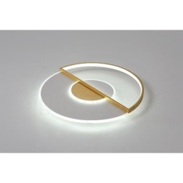 Goudkleurige ultradunne moderne eigentijdse Scandinavische stijl plafondlampen met afstandsbediening, kunnen ook als wandlamp worden gebruikt