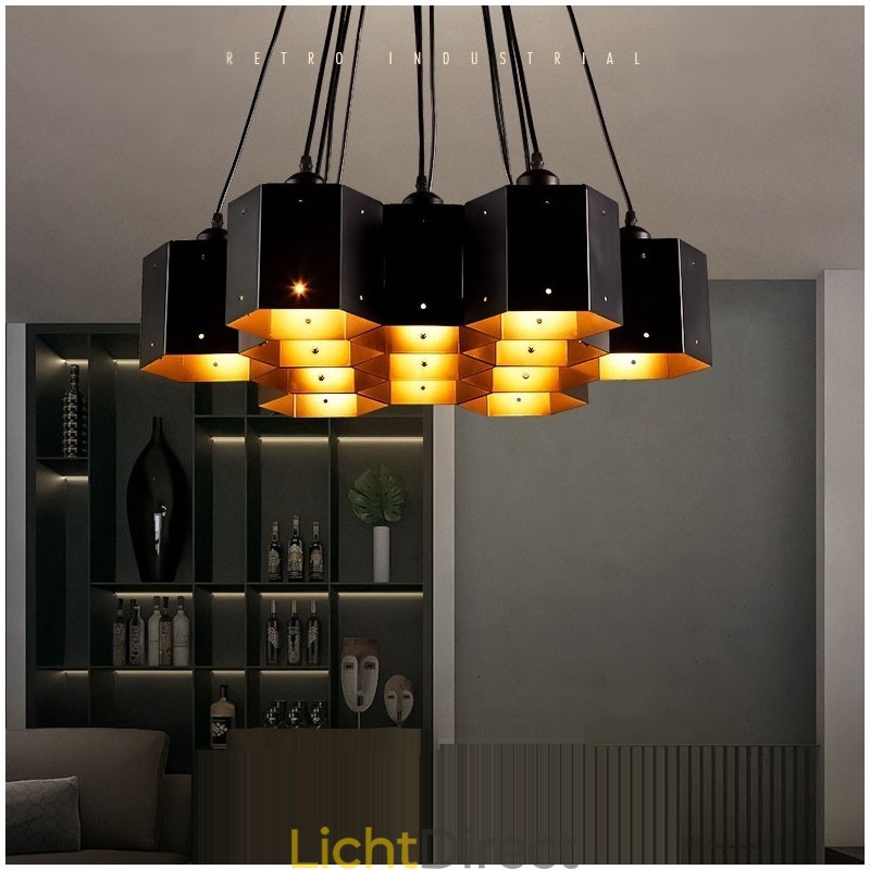 Loft Industriële Stijl Hangende Kroonluchter Licht