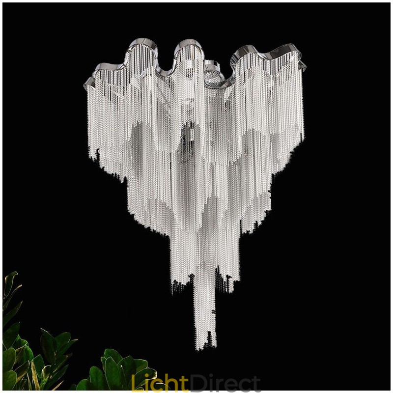 Kwastjes kroonluchter design plafondlamp zilver goud kleur