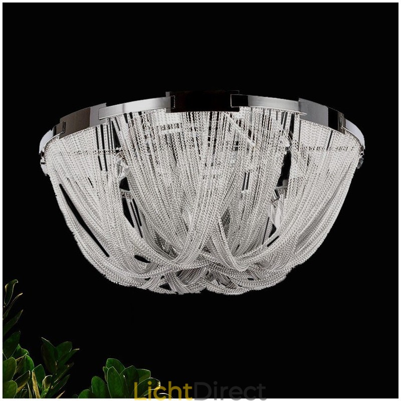 Kwastjes kroonluchter design plafondlamp zilver goud kleur