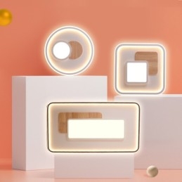 Dimbare moderne eigentijdse Scandinavische stijl vierkante plafondlampen met afstandsbediening, kunnen ook als wandlamp worden gebruikt