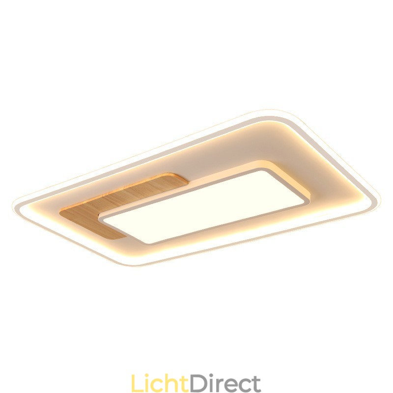 Dimbare moderne, eigentijdse, rechthoekige plafondlampen in Scandinavische stijl met afstandsbediening, kunnen ook als wandlamp worden gebruikt