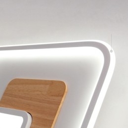Dimbare moderne, eigentijdse, rechthoekige plafondlampen in Scandinavische stijl met afstandsbediening, kunnen ook als wandlamp worden gebruikt