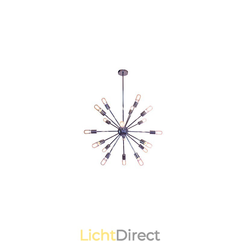 Kroonluchter Modern Globe Living Hanglamp Eetkamer Winkel Winkel Nacht Metaal Chroom