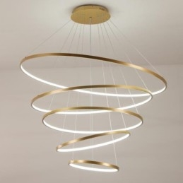 Grote 4 ringen 5 ringen zwart wit goud hanglamp modern design