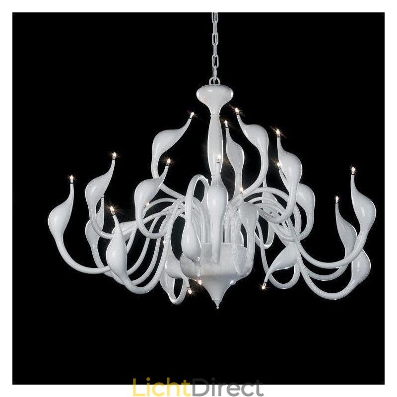 24 lampen moderne zwaan kroonluchter licht G4 witte plating