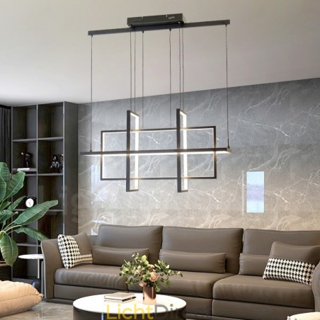 Dimbare hanglamp modern design vier rechthoeken Dimbare hanglamp modern design vier rechthoeken