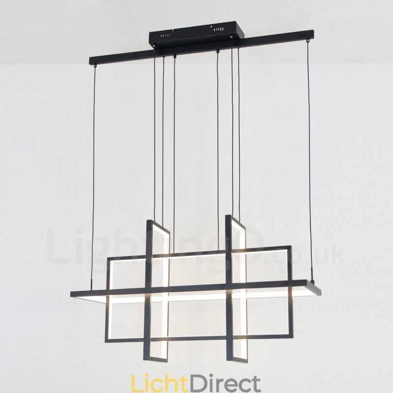 Dimbare hanglamp modern design vier rechthoeken