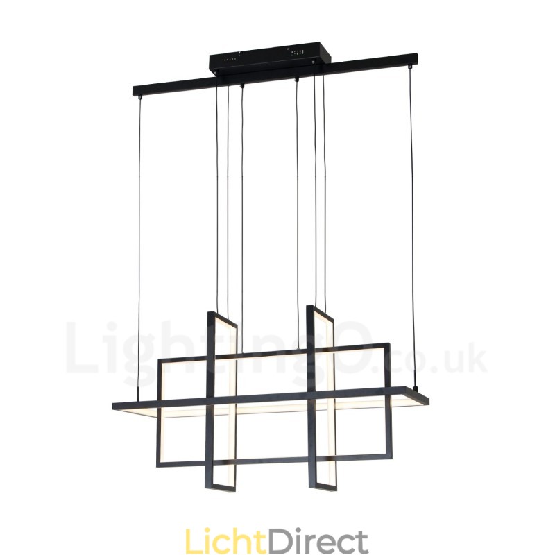 Dimbare hanglamp modern design vier rechthoeken