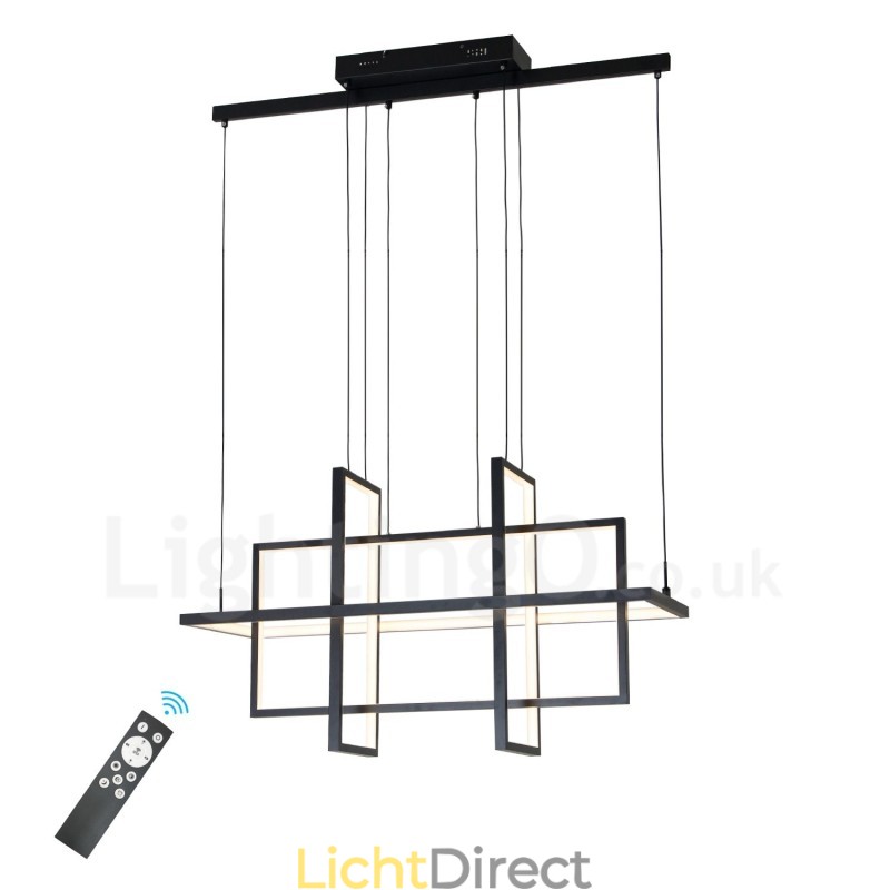 Dimbare hanglamp modern design vier rechthoeken