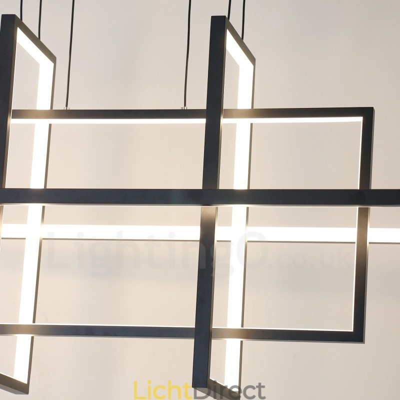 Dimbare hanglamp modern design vier rechthoeken