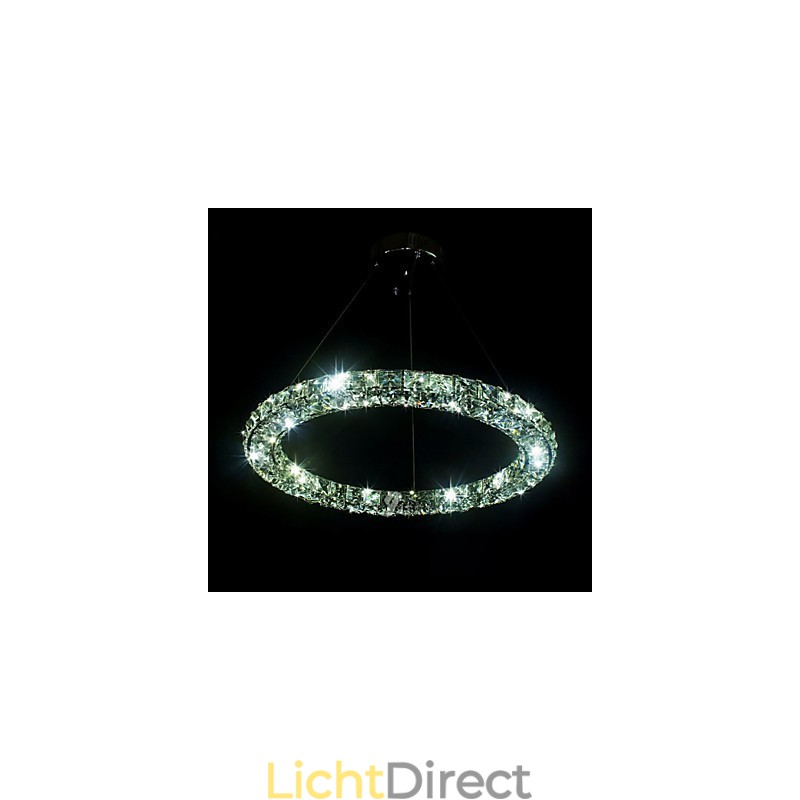Kristallen hanglamp moderne enkele D40CM drie zijden K9 kristal plafondlampen voor binnen