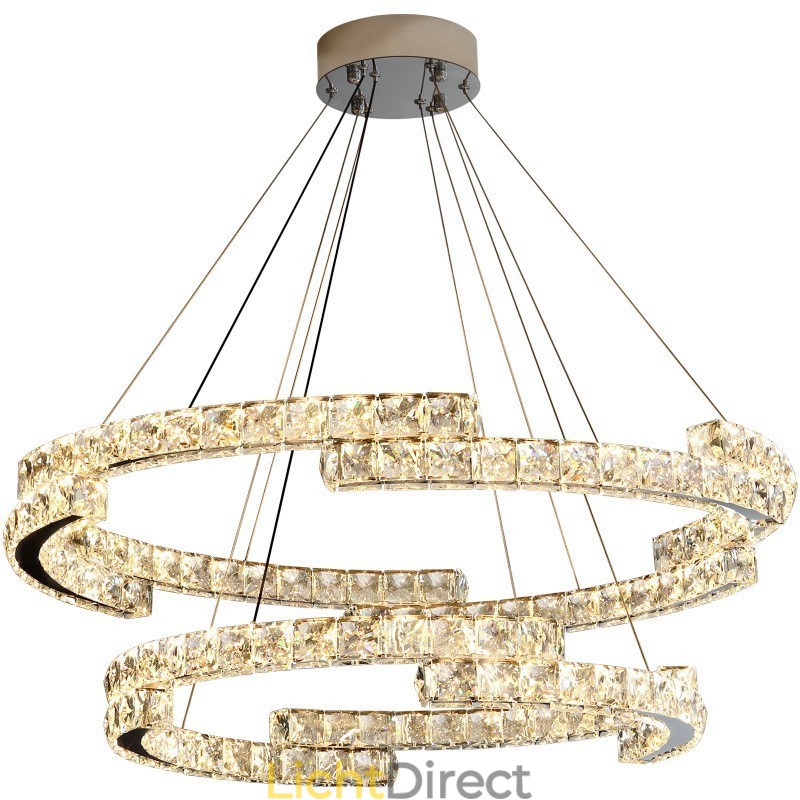 Ronde kristallen hanglamp Luxe K9 kristal binnen plafondarmatuur