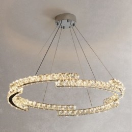 Ronde kristallen hanglamp Luxe K9 kristal binnen plafondarmatuur