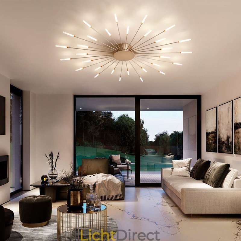 Moderne plafondlamp met inbouwmontage