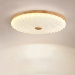 Nordic Ronde Eenvoudige Moderne Massief Houten Plafondlamp