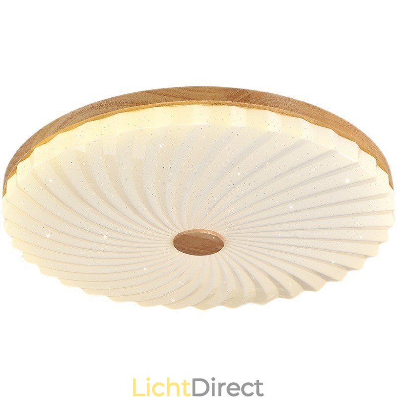 Nordic Ronde Eenvoudige Moderne Massief Houten Plafondlamp