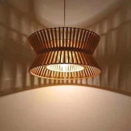 Vintage houten hanglamp