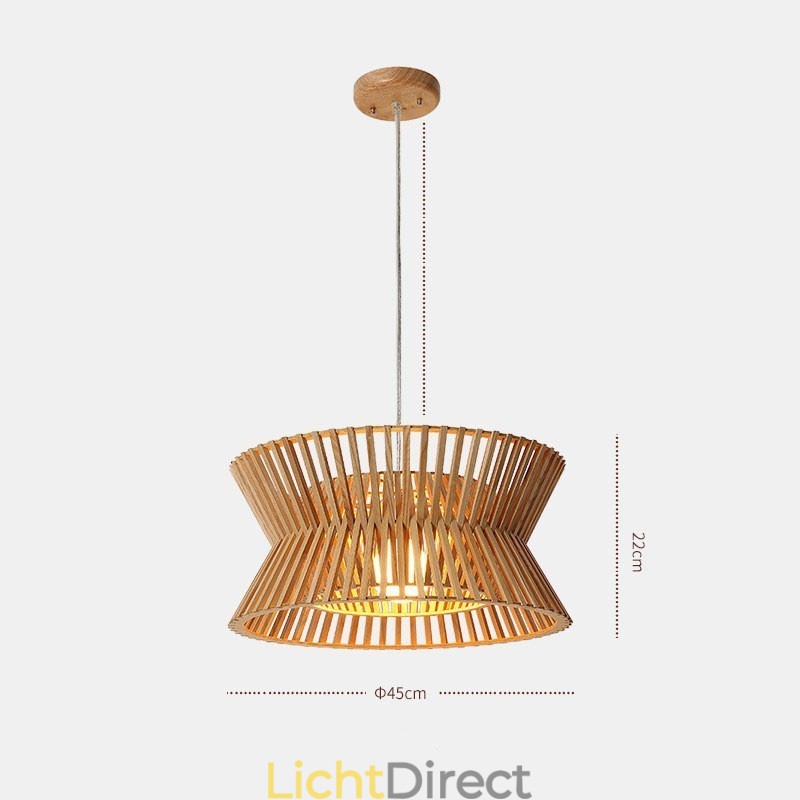 Vintage houten hanglamp