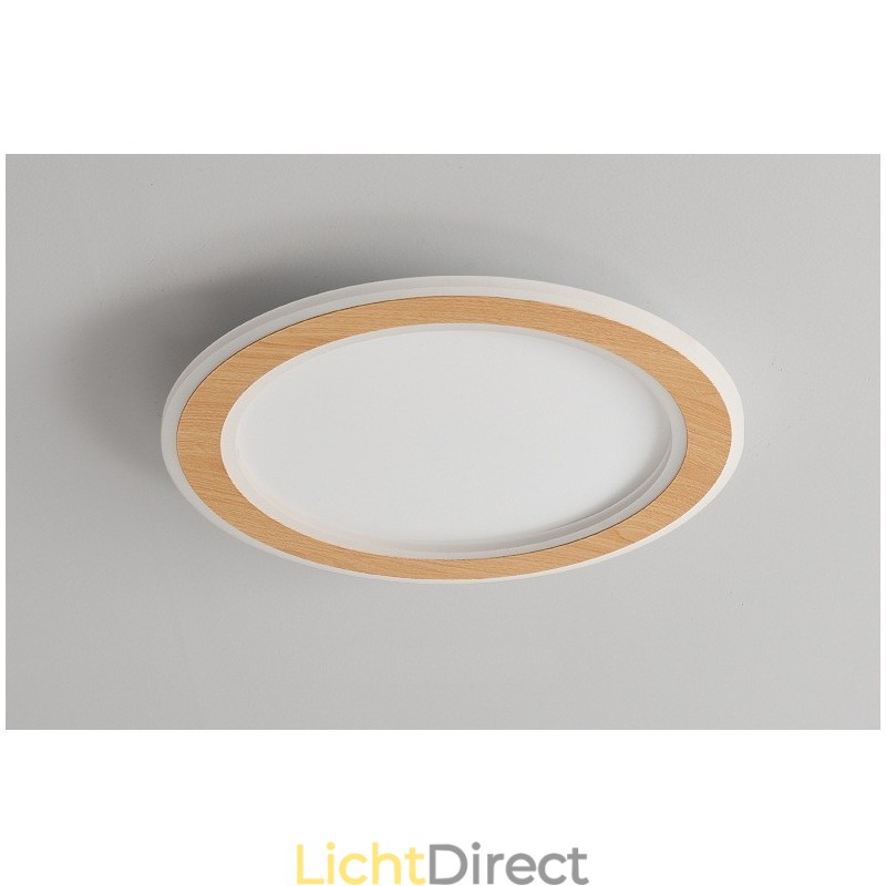 Ronde houten moderne plafondlamp voor binnenverlichting
