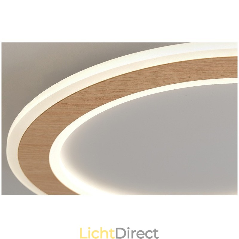 Ronde houten moderne plafondlamp voor binnenverlichting