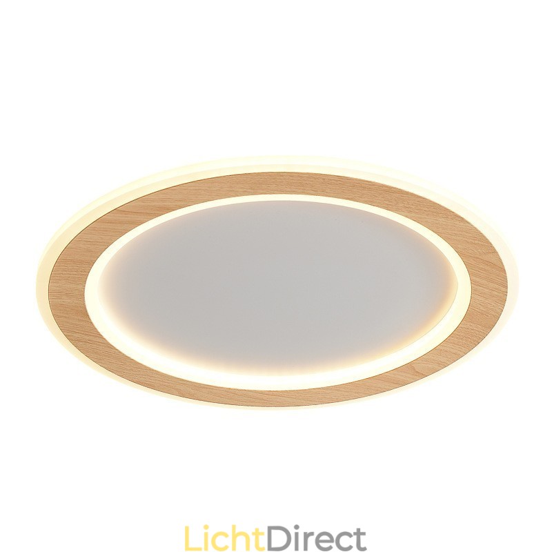 Ronde houten moderne plafondlamp voor binnenverlichting