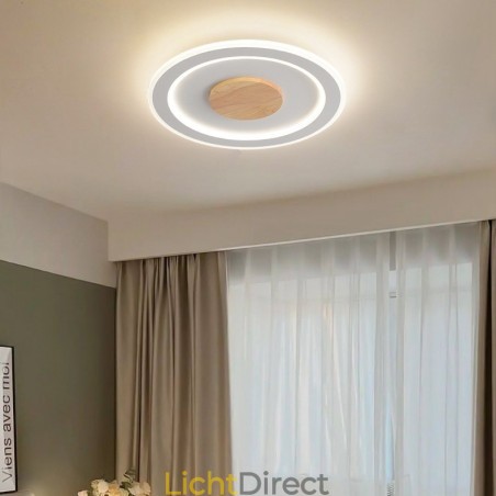 Ronde houten moderne plafondlamp voor binnenverlichting Ronde houten moderne plafondlamp voor binnenverlichting