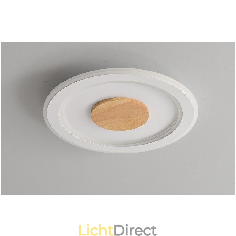 Ronde houten moderne plafondlamp voor binnenverlichting