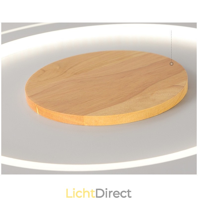 Ronde houten moderne plafondlamp voor binnenverlichting
