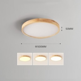 Ronde houten moderne plafondlamp voor binnenverlichting