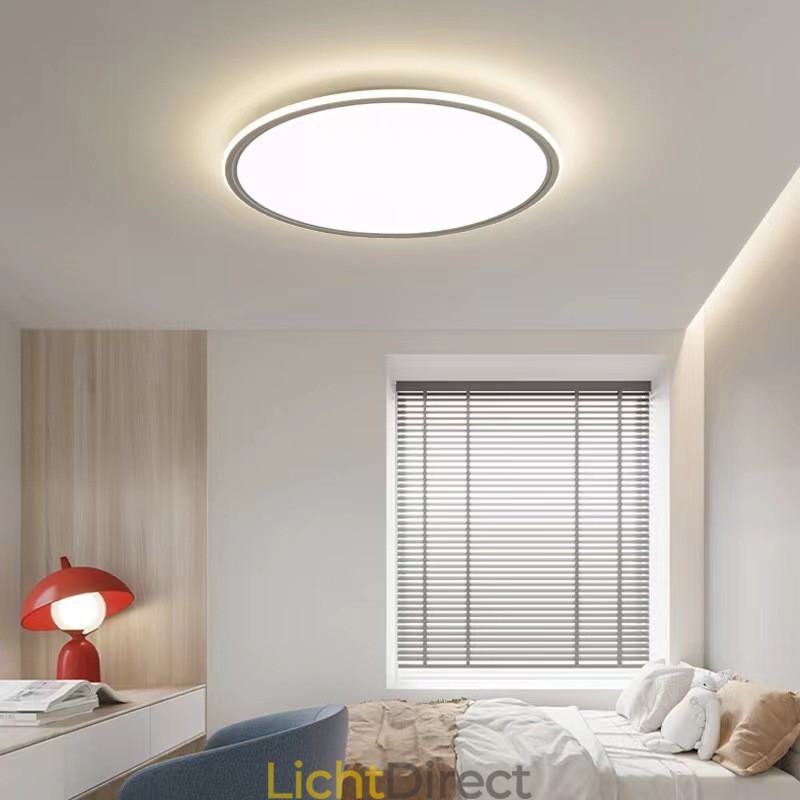 Nordic 3,5 cm dikke ronde plafondlamp met volledig spectrum voor oogbescherming, dimbaar voor binnen